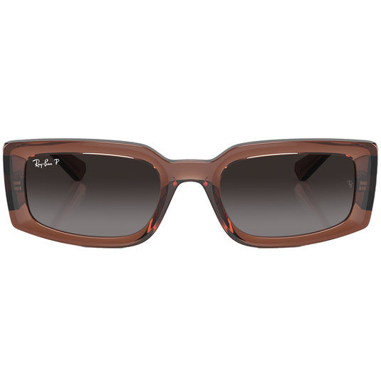 Ray-Ban Kiliane Bio-Based Polarized Sunglasses - Polished Transparent Brown/Grey