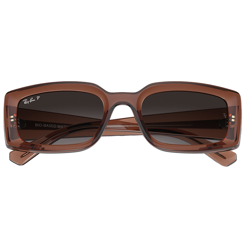 Load image into Gallery viewer, Ray-Ban Kiliane Bio-Based Polarized Sunglasses - Polished Transparent Brown/Grey
