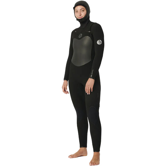 Rip Curl Women's Flashbomb 6/4 Hooded Chest Zip Wetsuit