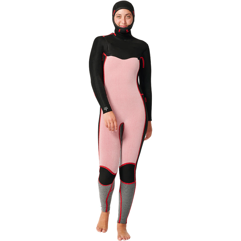 Load image into Gallery viewer, Rip Curl Women&#39;s Dawn Patrol 5/4 Hooded Chest Zip Wetsuit
