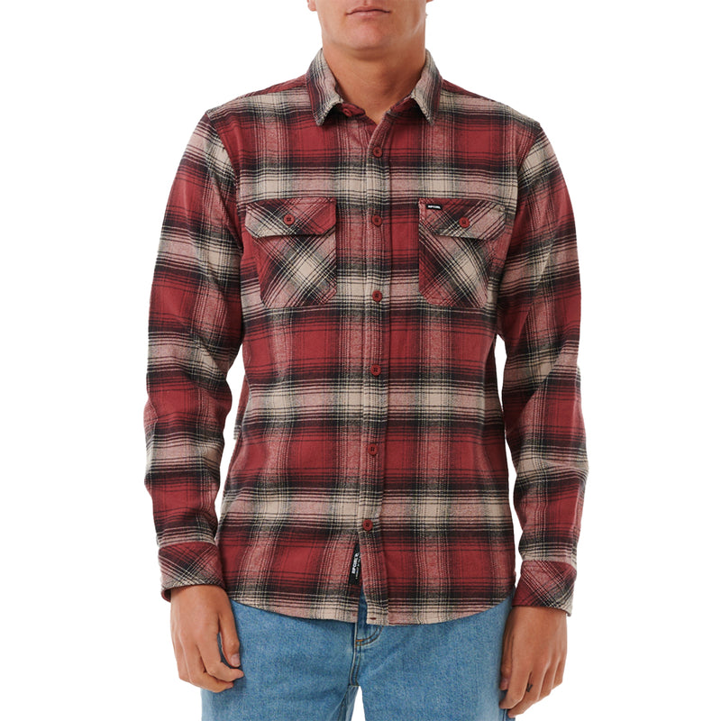 Load image into Gallery viewer, Rip Curl Count Long Sleeve Button-Up Flannel Shirt
