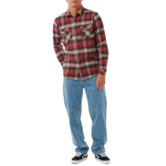 Rip Curl Count Long Sleeve Button-Up Flannel Shirt