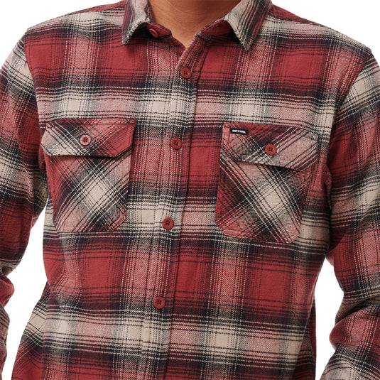 Rip Curl Count Long Sleeve Button-Up Flannel Shirt