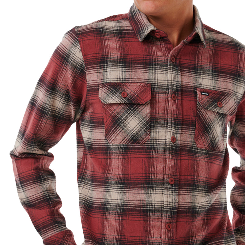 Load image into Gallery viewer, Rip Curl Count Long Sleeve Button-Up Flannel Shirt
