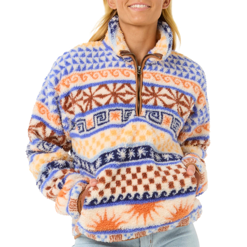 Load image into Gallery viewer, Rip Curl Women&#39;s San Carlos Half-Zip Polar Fleece Pullover Sweatshirt
