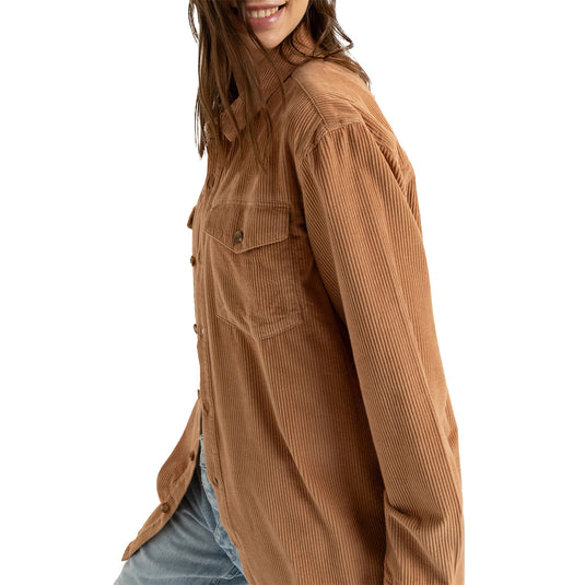 Roxy Let It Go Corduroy Long Sleeve Button-Up Shirt