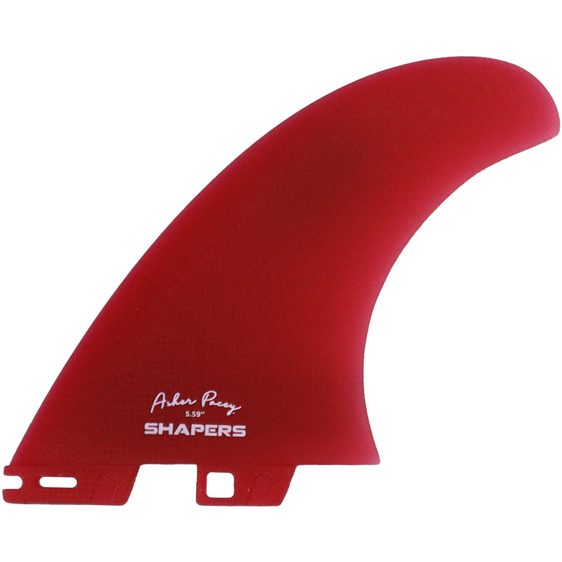 Load image into Gallery viewer, Shapers Asher Pacey FCS II Compatible Twin + 1 Fin Set - 5.59&quot;
