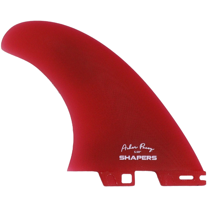 Load image into Gallery viewer, Shapers Asher Pacey FCS II Compatible Twin + 1 Fin Set - 5.59&quot;
