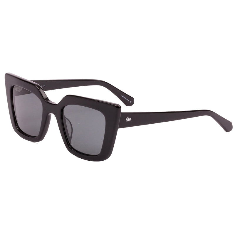 Load image into Gallery viewer, Sito Women&#39;s Cult Vision Polarized Sunglasses - Black/Iron Grey
