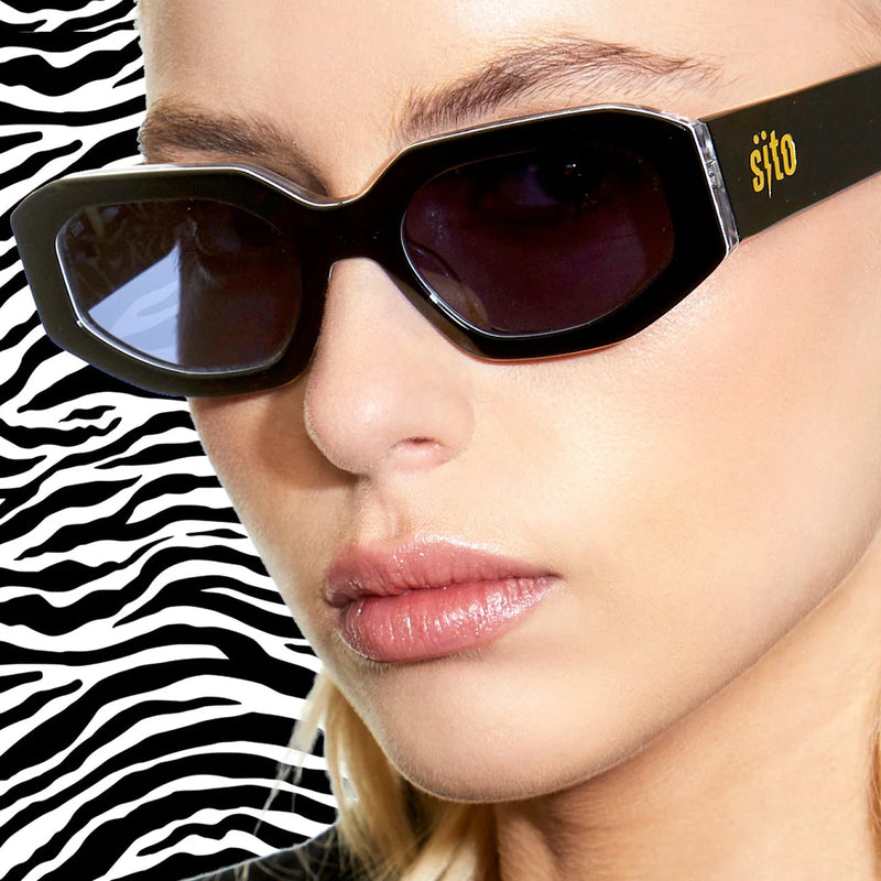 Load image into Gallery viewer, Sito Juicy Polarized Sunglasses - Black Safari/Iron Grey
