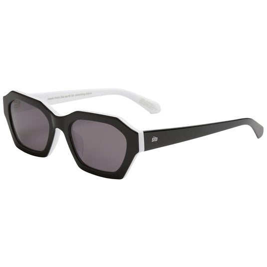 Sito Kinetic Polarized Sunglasses - Black White/Iron Grey