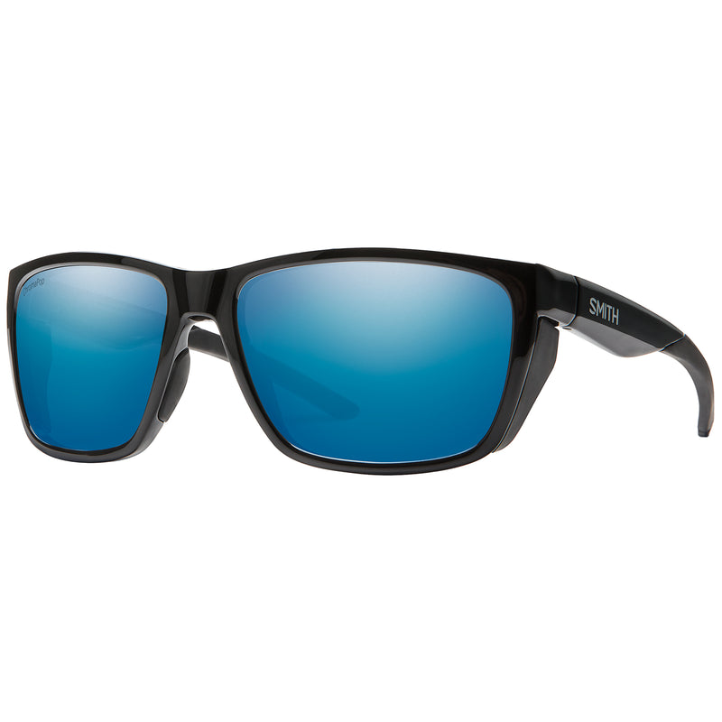 Load image into Gallery viewer, Smith Longfin Polarized Sunglasses - Black/ChromaPop Blue Mirror
