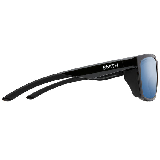 Smith Longfin Polarized Sunglasses - Black/ChromaPop Blue Mirror