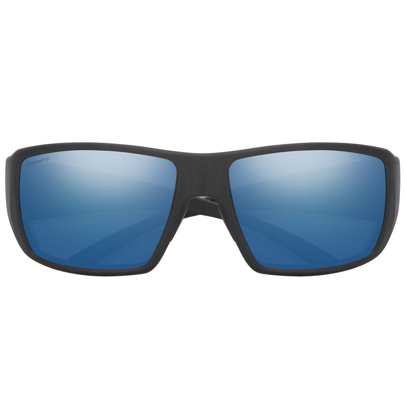 Load image into Gallery viewer, Smith Guide&#39;s Choice Polarized Sunglasses - Matte Black/ChromaPop Blue Mirror
