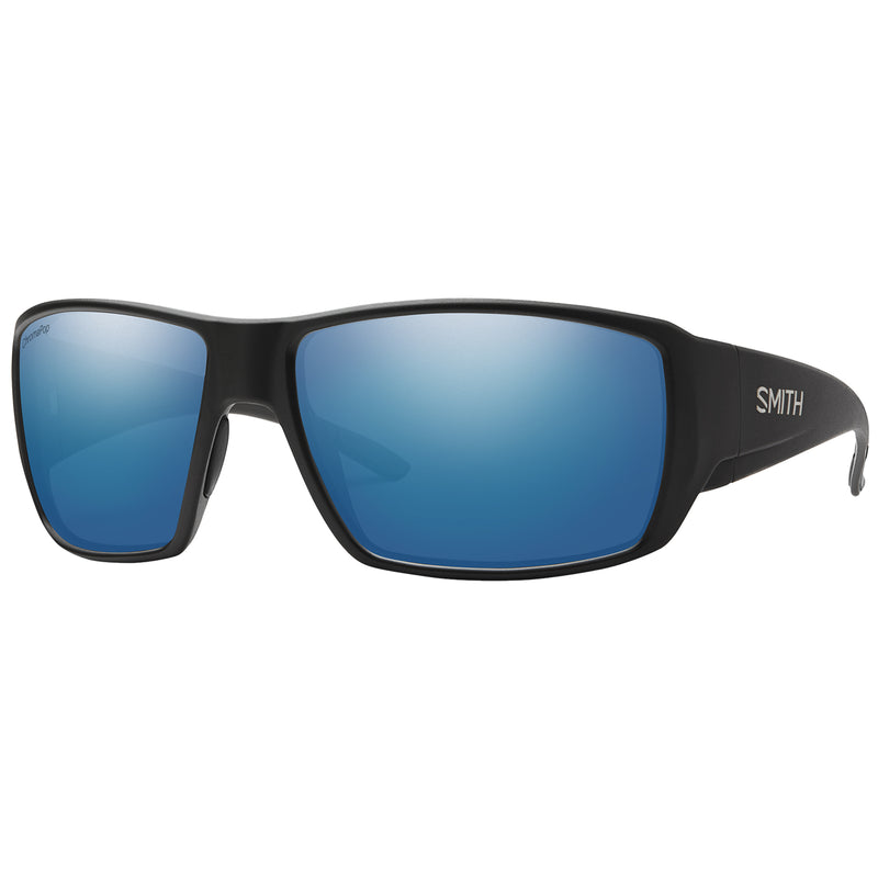 Load image into Gallery viewer, Smith Guide&#39;s Choice Polarized Sunglasses - Matte Black/ChromaPop Blue Mirror
