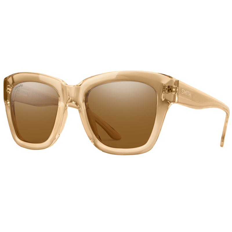 Load image into Gallery viewer, Smith Sway Polarized Sunglasses - Champagne Crystal/ChromaPop Brown
