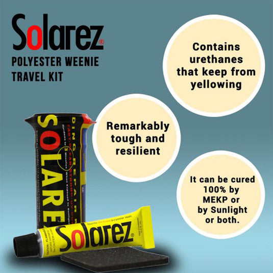 Solarez Polyester Weenie Travel Ding Repair Kit