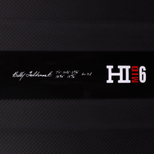 Harley Ingleby Series Mid 6 Thunderbolt Black 7'0 x 20 ½ x 2 ⅝ Surfboard - Full Carbon