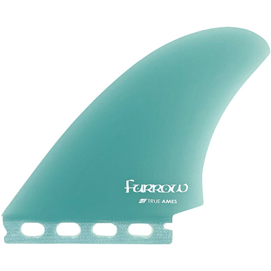 True Ames Furrow High Aspect Fiberglass Futures Compatible Twin Fin Set