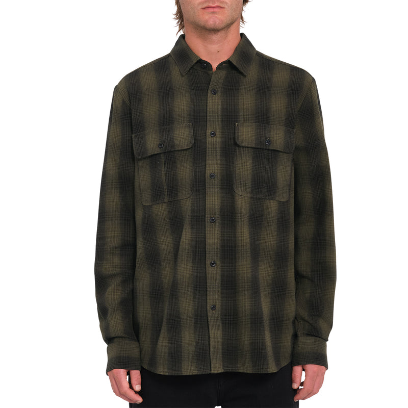 Load image into Gallery viewer, Volcom Shadowstone Long Sleeve Button-Up Flannel Shirt
