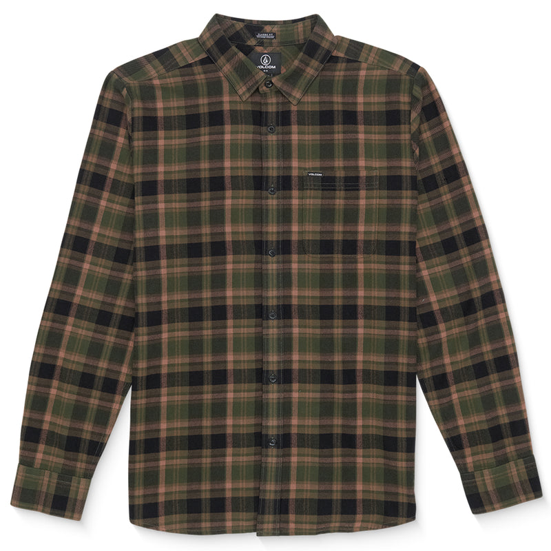 Load image into Gallery viewer, Volcom Caden Plaid Long Sleeve Button-Up Flannel Shirt
