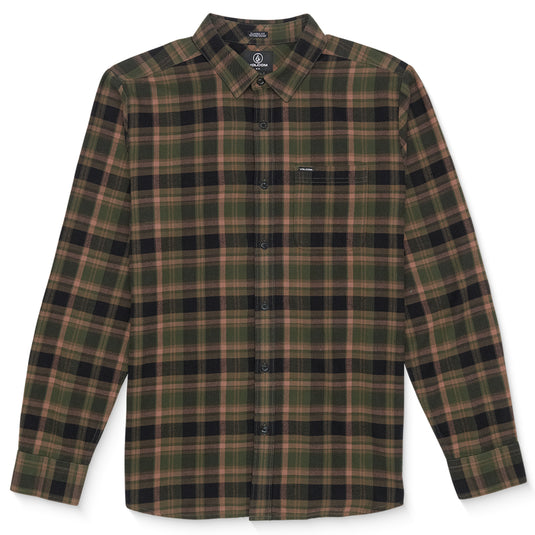 Volcom Caden Plaid Long Sleeve Button-Up Flannel Shirt