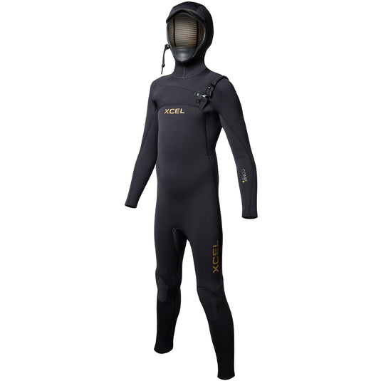 Xcel Youth Comp+ 5/4 Hooded Chest Zip Wetsuit