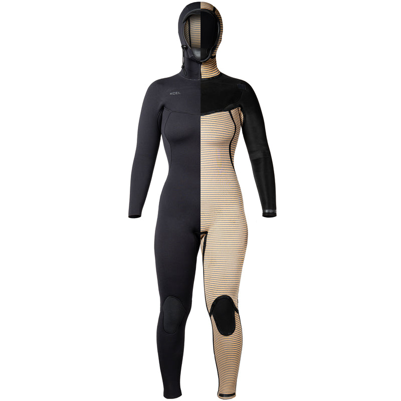 Load image into Gallery viewer, Xcel Women&#39;s Comp+ 5/4 Hooded Chest Zip Wetsuit
