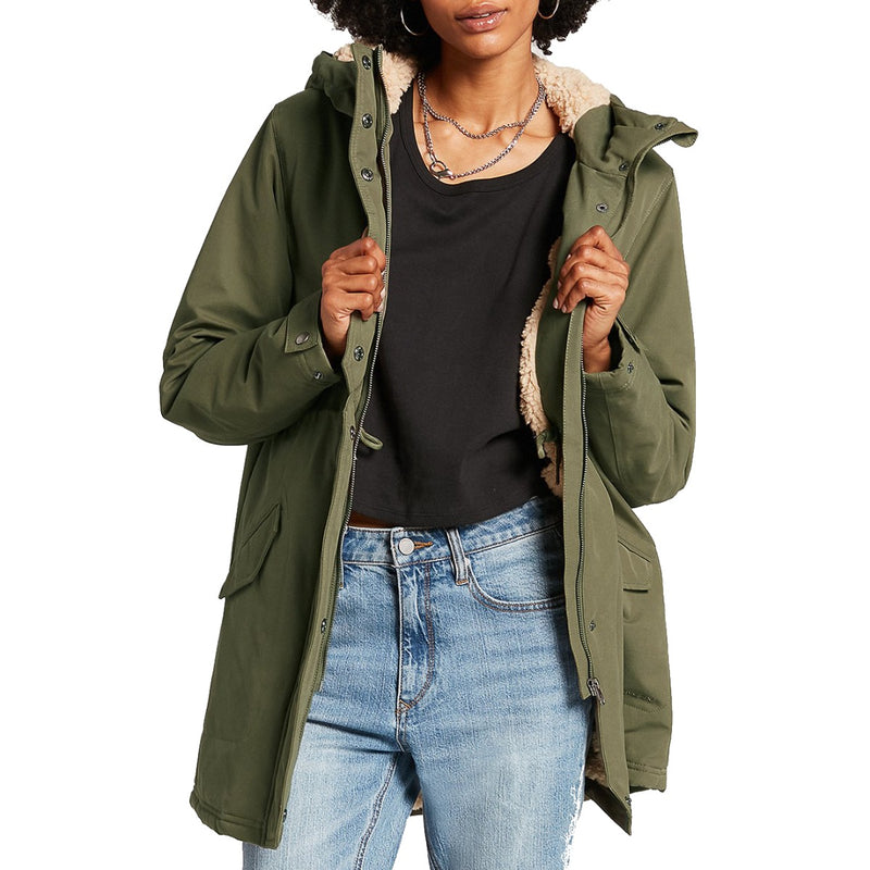 Load image into Gallery viewer, Volcom Women&#39;s Less Is More 5k Parka Zip Jacket
