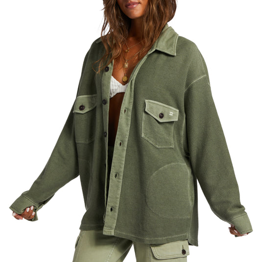 Billabong Women's Anytime Lite Oversized Overshirt Shacket