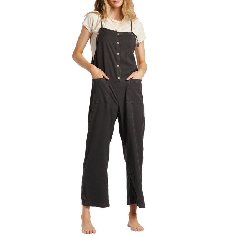 Load image into Gallery viewer, Billabong Women&#39;s Beach Cruiser Wide Leg Overalls
