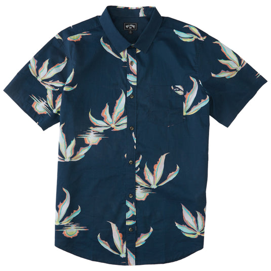 Billabong Sundays Floral Button Down Short Sleeve Shirt