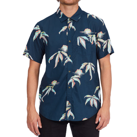 Billabong Sundays Floral Button Down Short Sleeve Shirt