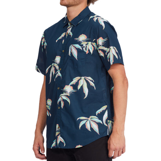 Billabong Sundays Floral Button Down Short Sleeve Shirt