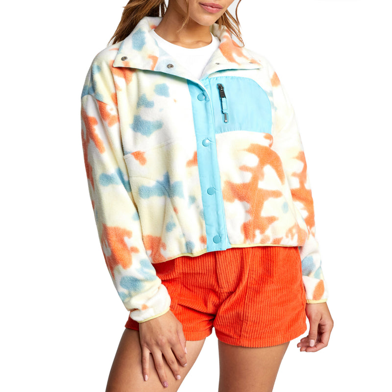 Load image into Gallery viewer, RVCA Women&#39;s Day Off Tie Dye Button Up Jacket
