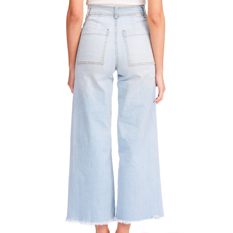 Load image into Gallery viewer, Billabong Women&#39;s Free Fall Indigo Wide-Leg Jeans
