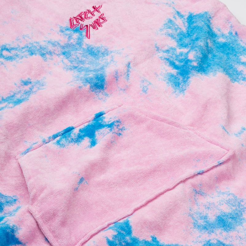 Load image into Gallery viewer, Catch Surf Blair Hooded Towel Changing Poncho - Pink/Blue Tie-Dye
