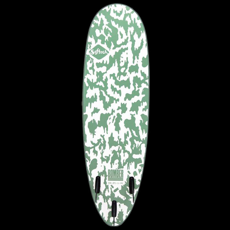 Load image into Gallery viewer, Softech Bomber 6&#39;10 Soft Surfboard - Smoke Green/White - Bottom
