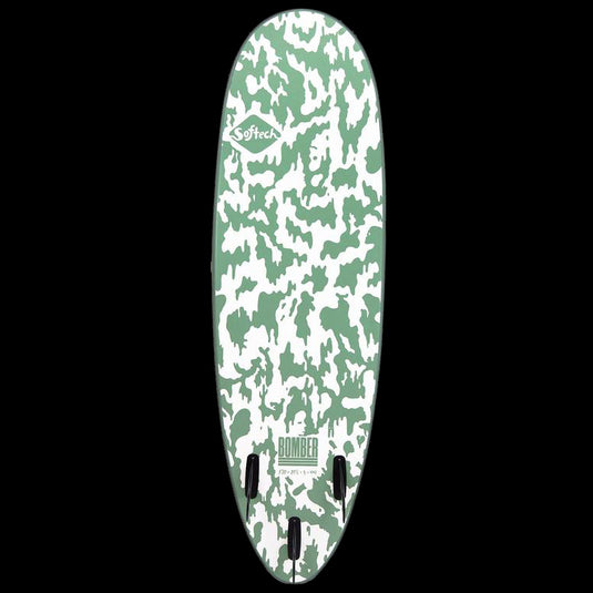 Softech Bomber 6'10 Soft Surfboard - Smoke Green/White - Bottom