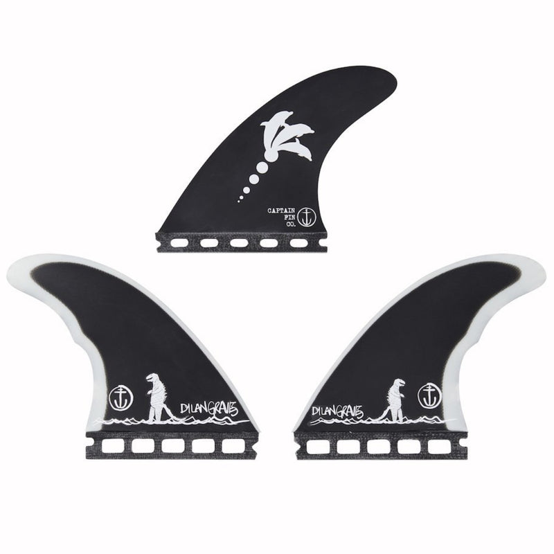 Load image into Gallery viewer, Captain Fin Co. Dylan Gravezilla Futures Compatible Twin + 1 Fin Set
