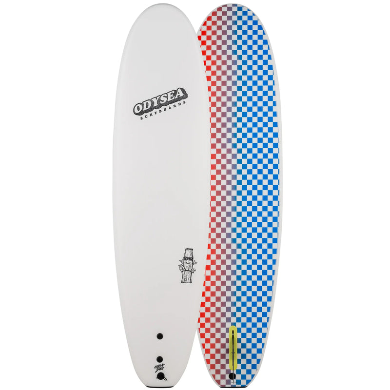 Load image into Gallery viewer, Catch Surf Odysea Plank Single Fin 7&#39;0 x 22 x 3 ⅛ Surfboard - White/Checkers
