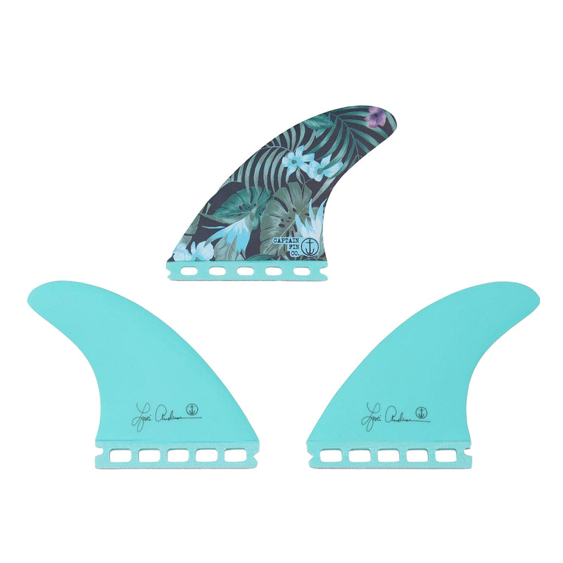 Load image into Gallery viewer, Captain Fin Co. Lisa Anderson Futures Compatible Tri Fin Set - Seafoam Green
