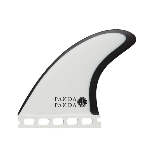 Captain Fin Co. Panda Futures Compatible Tri-Quad Fin Set - Medium - Black/White