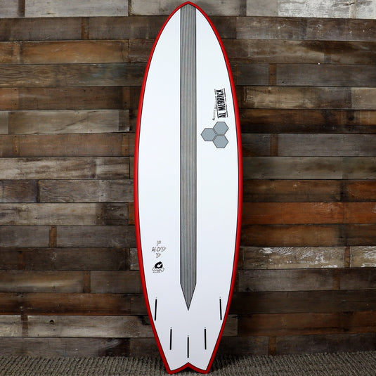 Torq CI Pod Mod 6'6 x 21 ⅞ x 2 ⅞ Surfboard - White/Red 