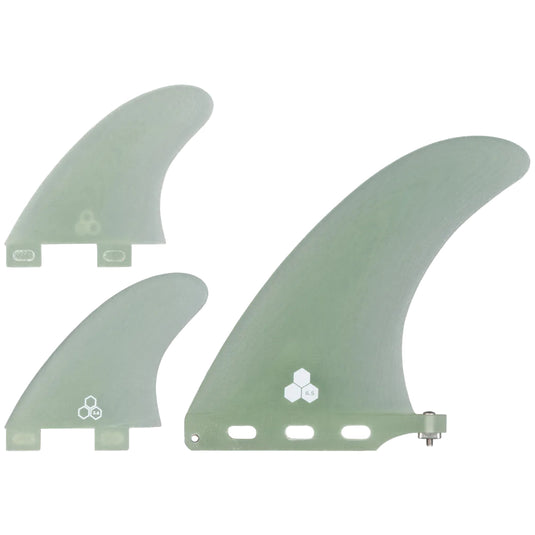 Channel Islands CI Mid FCS Compatible 2 + 1 Fin Set - 3.6" - Clear