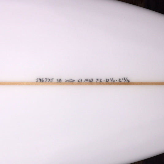 Channel Islands CI Mid 7'2 x 21 ¼ x 2 13/16 Surfboard - Clear