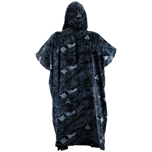 Channel Islands Bath Hooded Towel Changing Poncho - Black/Grey