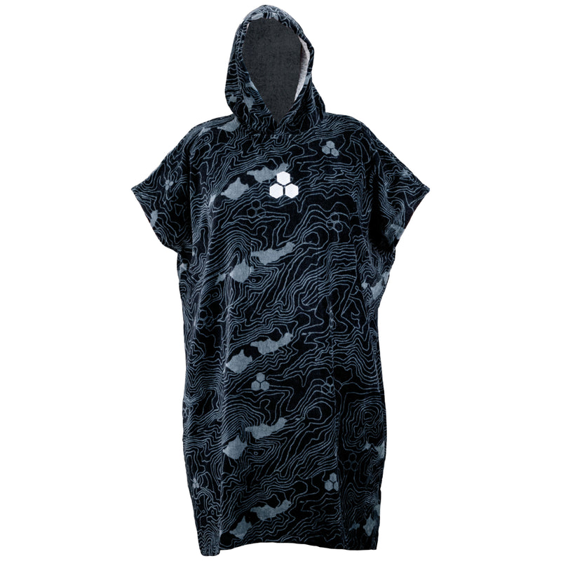 Load image into Gallery viewer, Channel Islands Bath Hooded Towel Changing Poncho - Black/Grey
