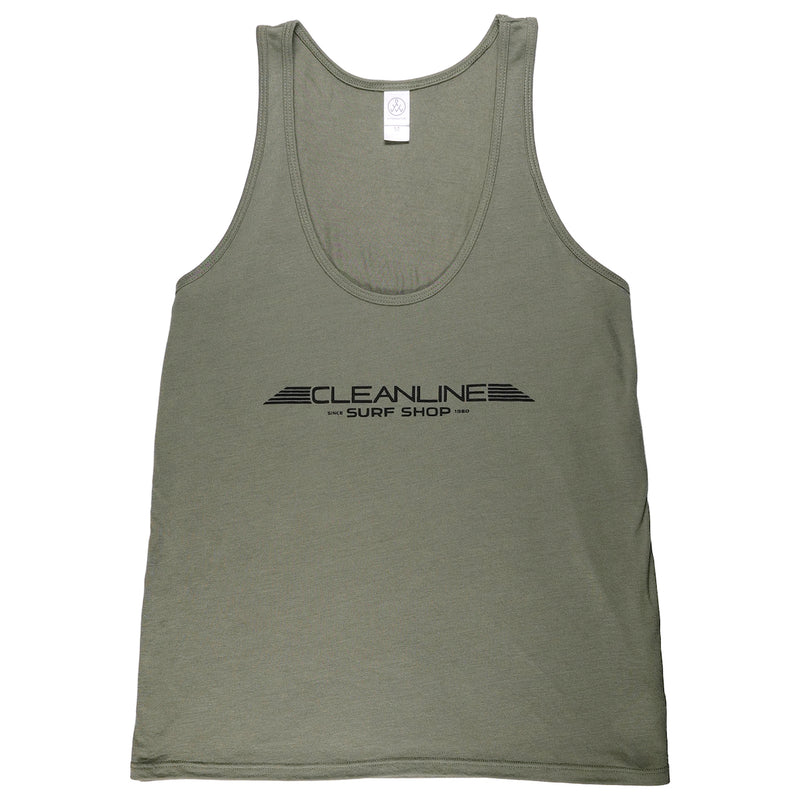 Load image into Gallery viewer, Cleanline Women&#39;s Wings Tank Top - Army Green
