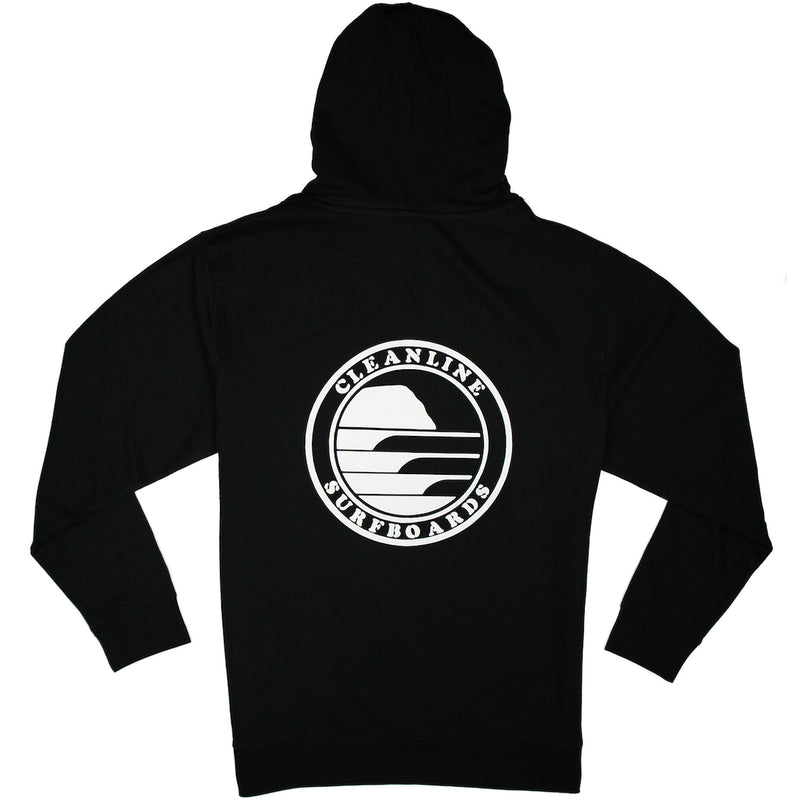 Load image into Gallery viewer, Cleanline Silhouette Circle Hoody - Black
